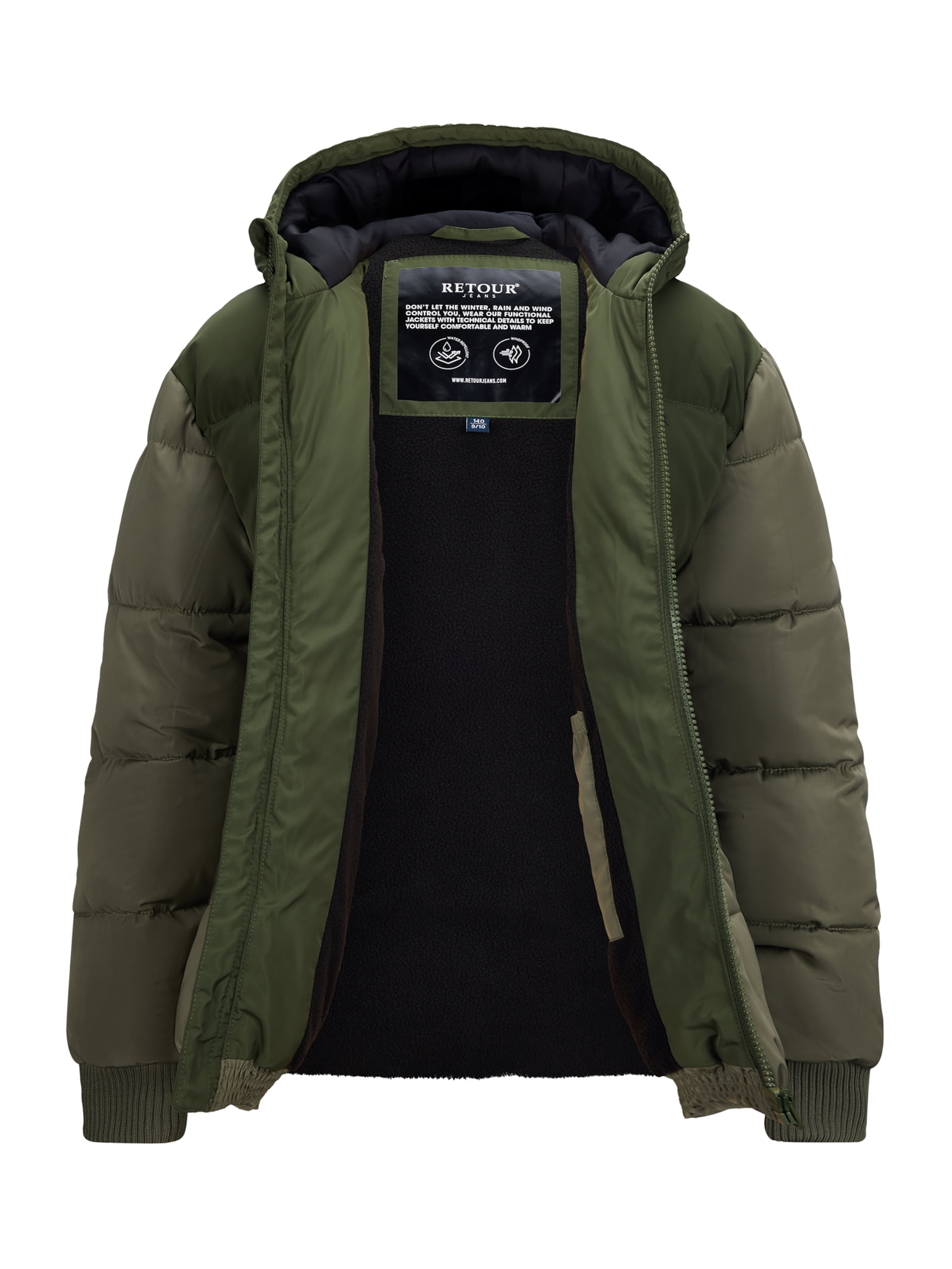 Veste d’hiver 'Guy' Retour Jeans en vert
