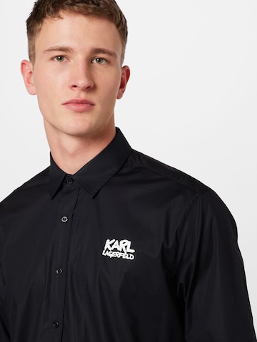 Karl Lagerfeld Slim fit Overhemd in Zwart