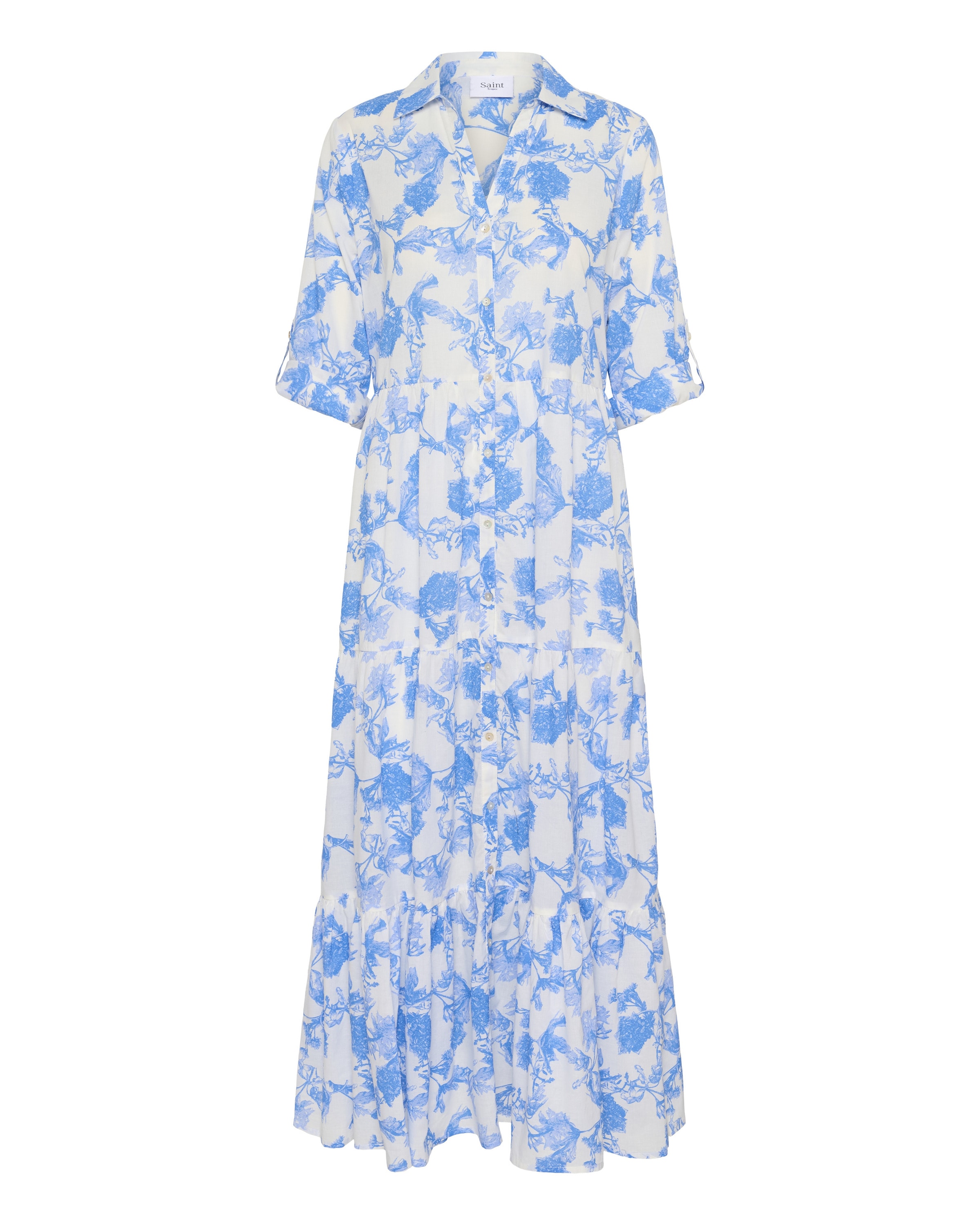 SAINT TROPEZ Jurk in Blauw: voorkant