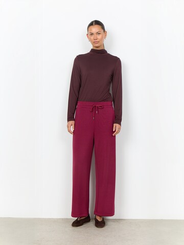 Soyaconcept Wide leg Broek ' SC-BANU ' in Rood: voorkant
