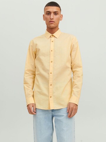 JACK & JONES Regularny krój Koszula 'JJESummer' w kolorze żółty: przód