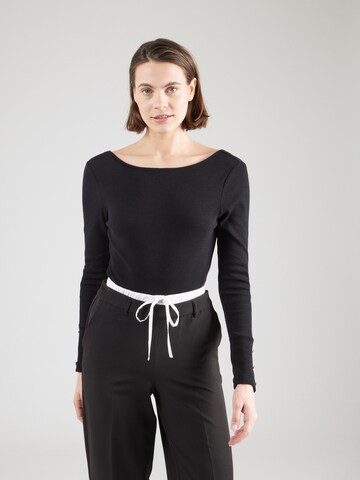 ABOUT YOU - Body camiseta 'Camille' en negro: frente