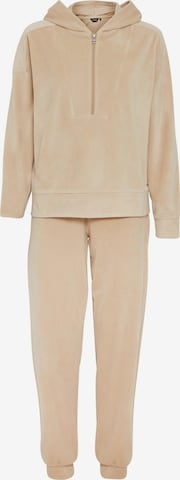 Oxmo - Traje para estar en casa en beige: frente