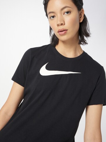 NIKE Performance shirt 'Swoosh' in Black