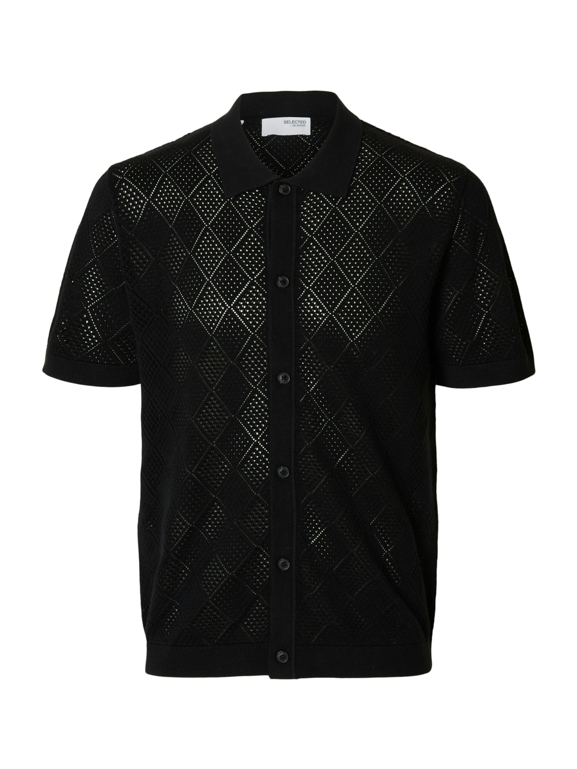 Coupe regular Vestes en maille 'SLHARCO' SELECTED en noir : devant