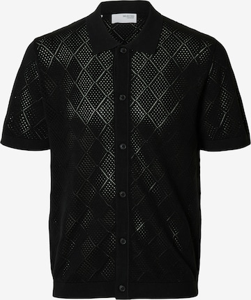 SELECTEDRegular Fit Kardigan 'SLHARCO' - crna boja: prednji dio