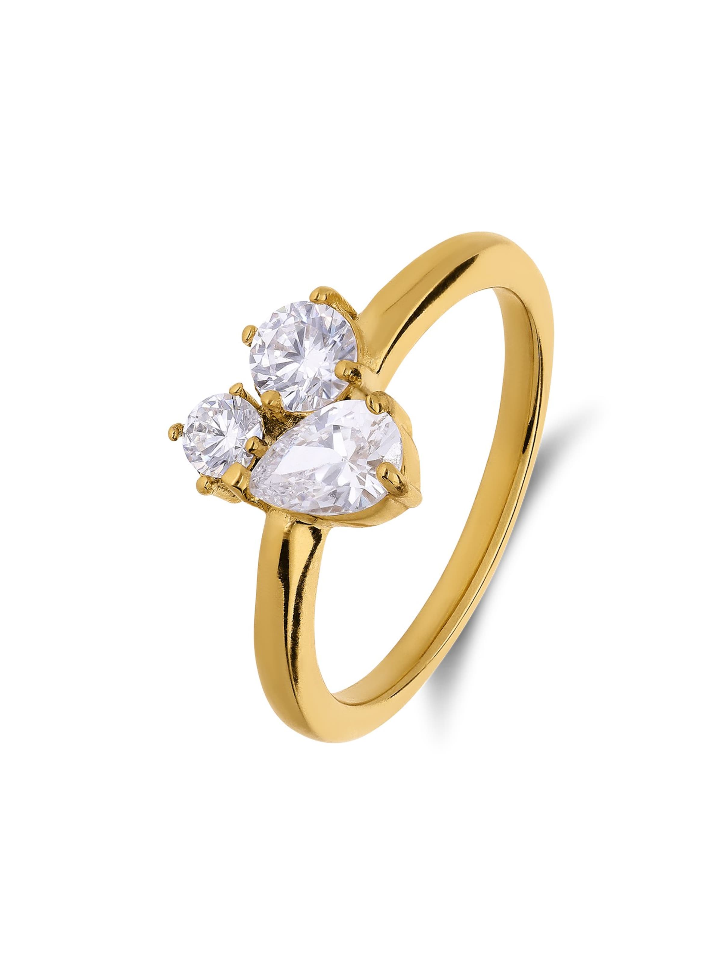 Lucardi Ring in Goud: voorkant