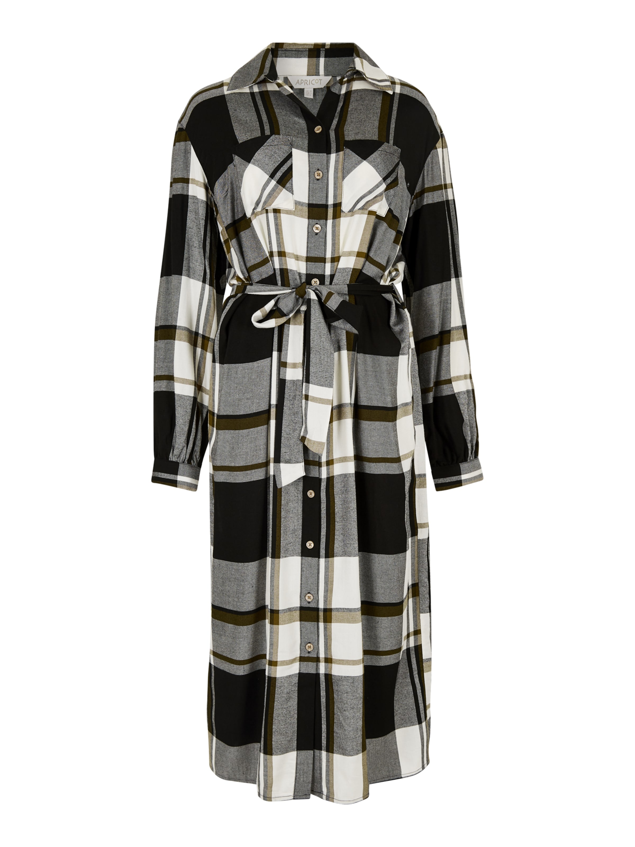 Apricot Jurk ' ' in Zwart: voorkant