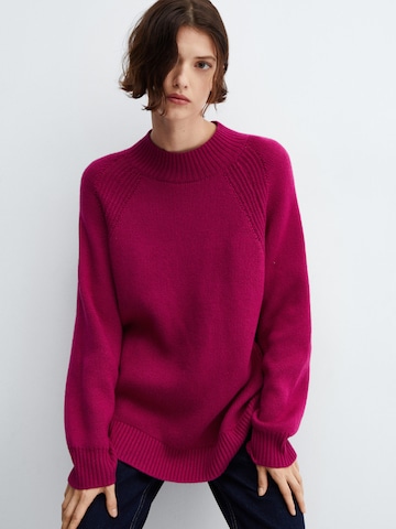 MANGO Sweter 'Basta' w kolorze różowy: przód