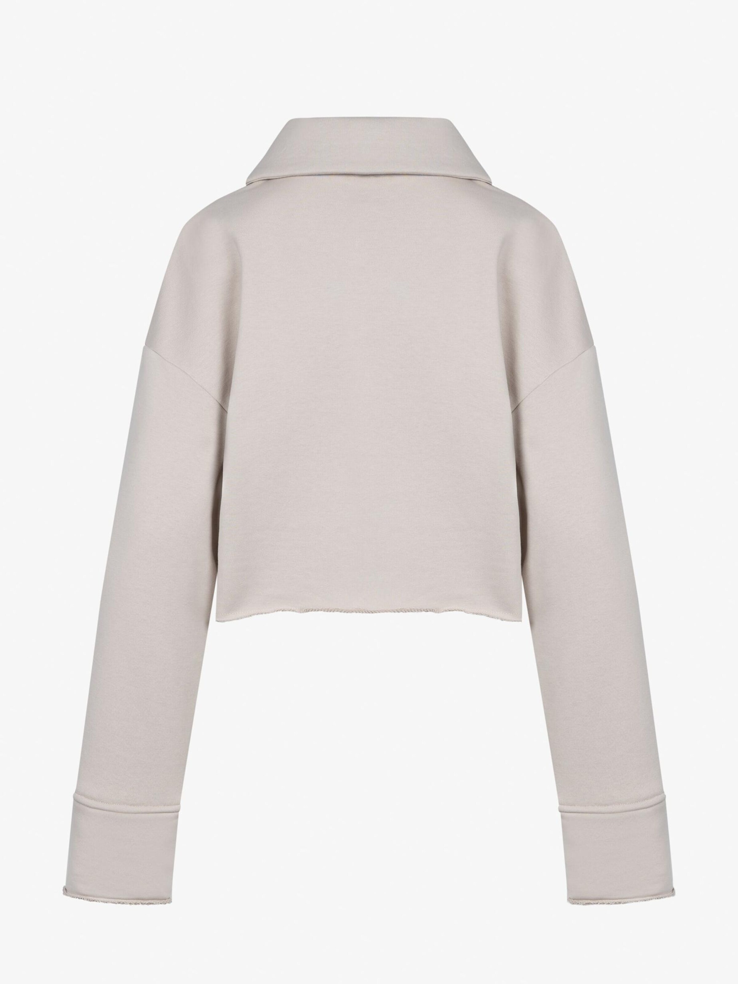 FEMSSY Mikina 'COLLAR SWEATSHIRT GREY' – béžová