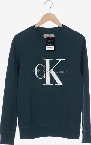 Calvin Klein Jeans Sweatshirt & Zip-Up Hoodie in S in Green: front