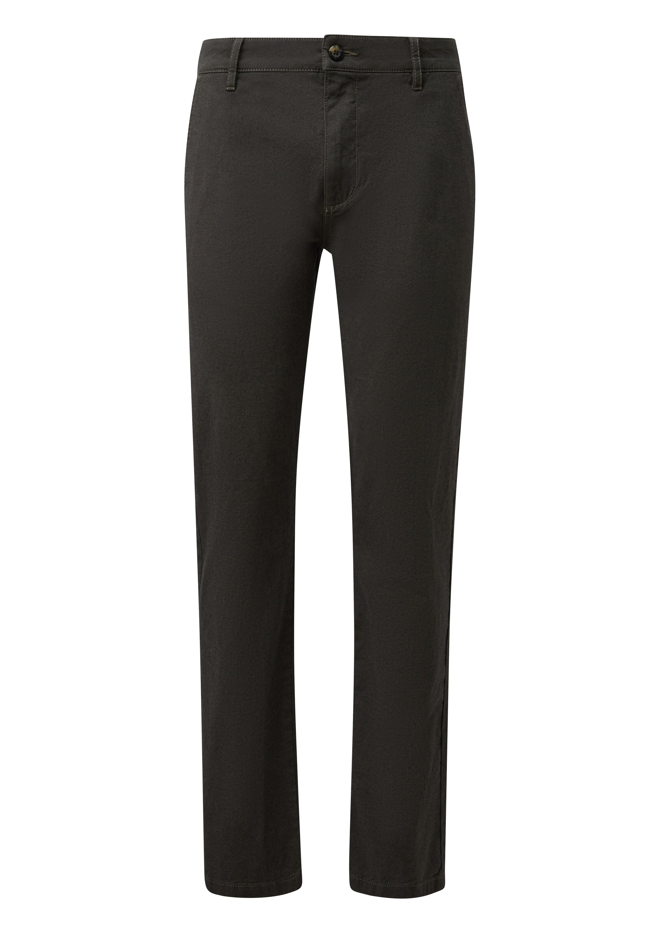 QS Pantalon chino en vert foncé, Vue avec produit