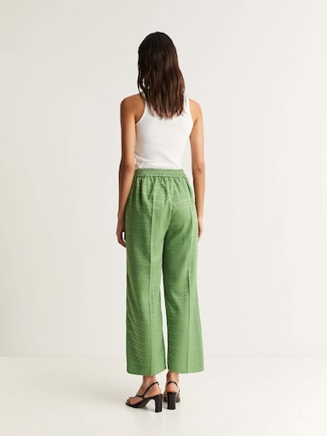 Scalpers Wide leg Pleated Pants 'Jac' in Green