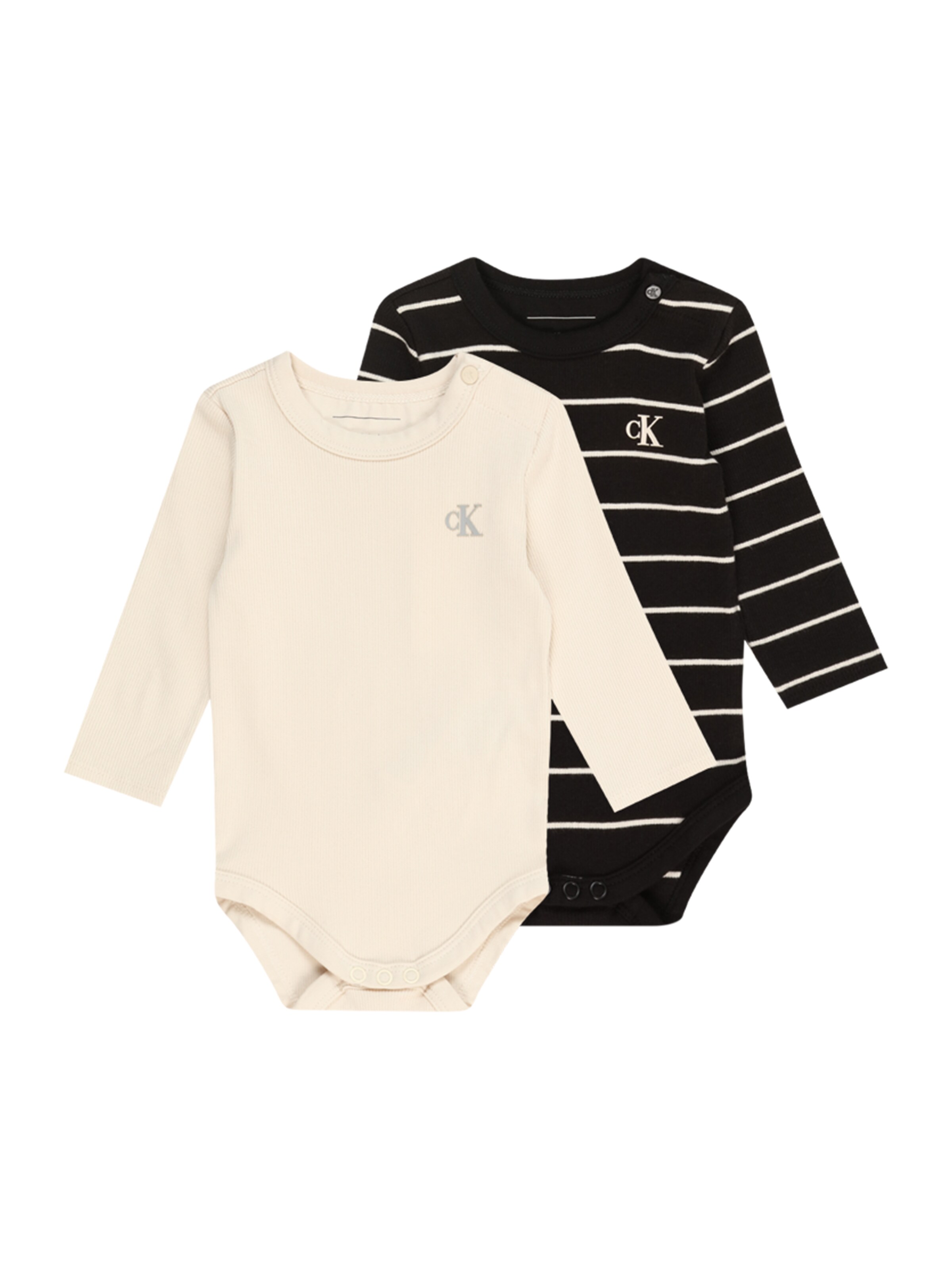 Barboteuse / body Calvin Klein Jeans en beige : devant