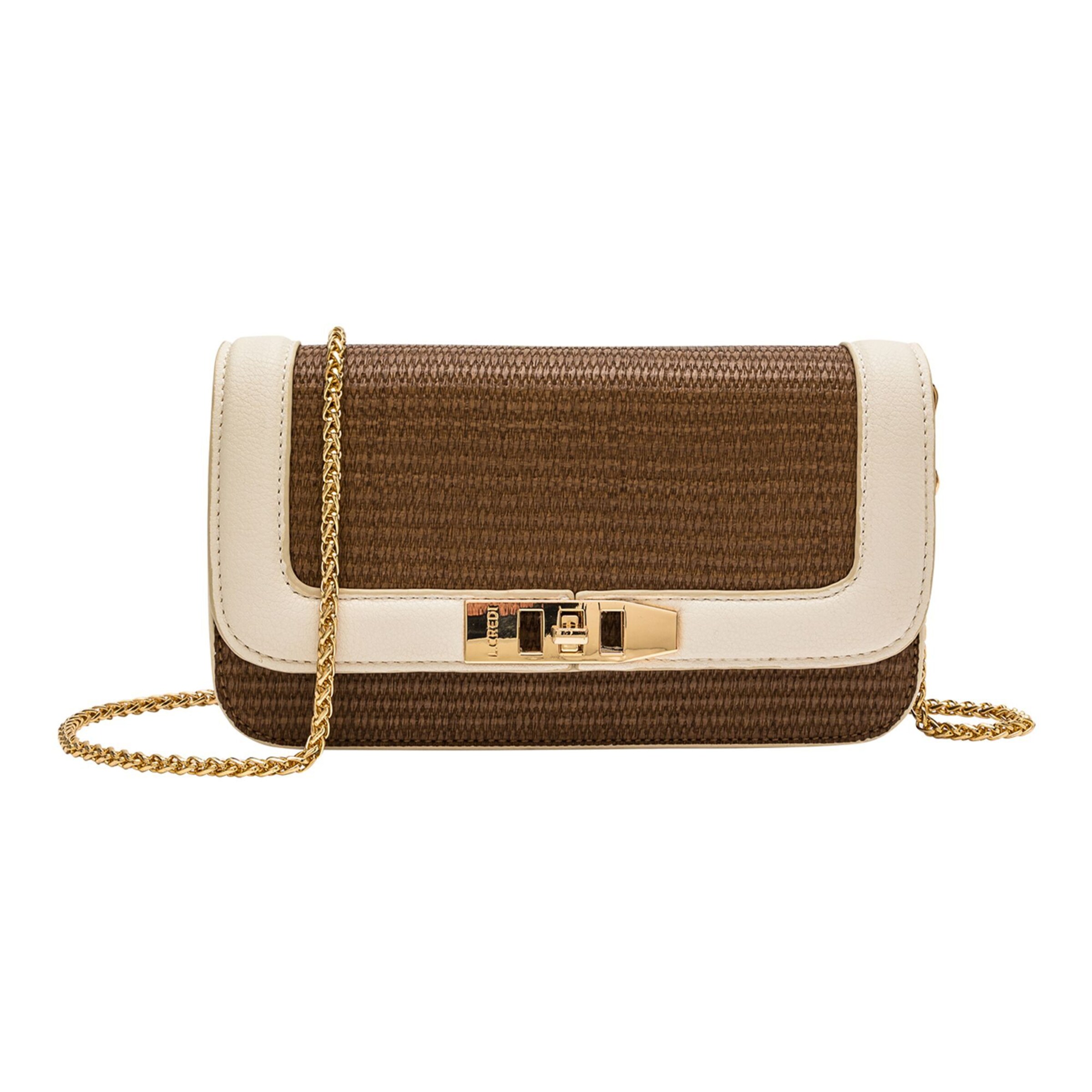 Sac à bandoulière 'Melissa' L.CREDI en marron : devant