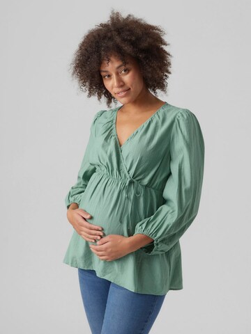 MAMALICIOUS Blouse 'Kelly Tess' in Groen: voorkant