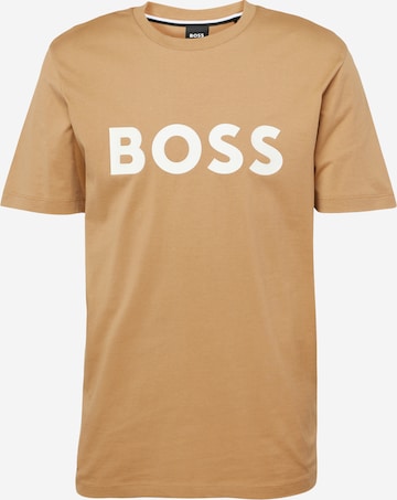 BOSS Black T-Shirt 'Tiburt' in Beige: predná strana