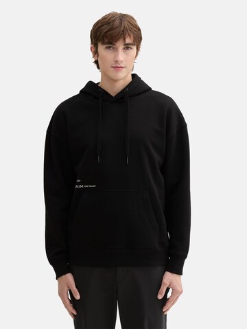 TOM TAILOR DENIM Hoodie in Schwarz: Vorderseite
