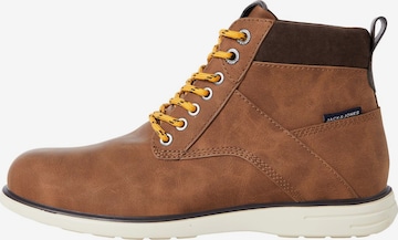 JACK & JONES Lace-Up Boots 'JFWDENVER' in Brown: front