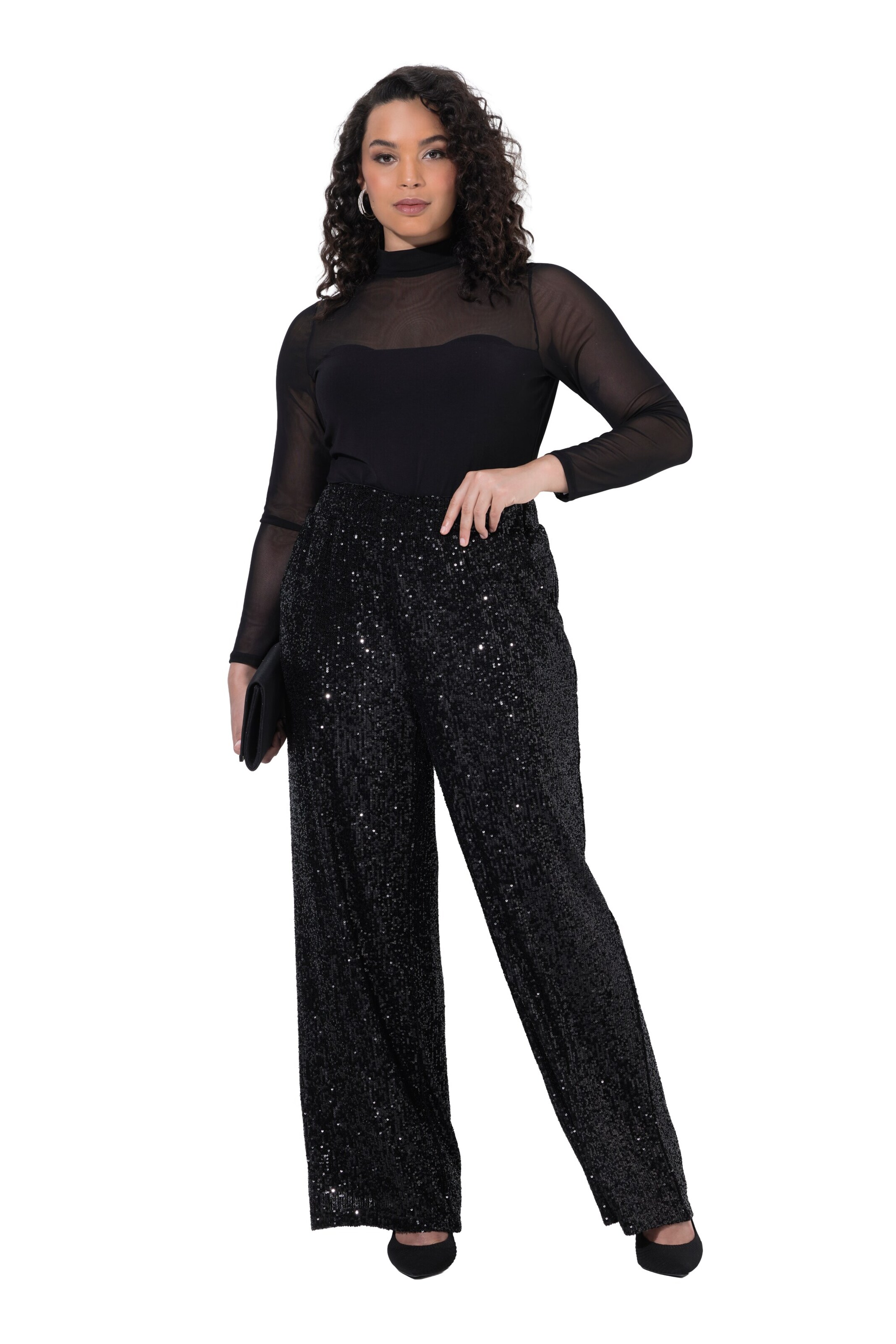 Ulla Popken Wide leg Trousers in Black