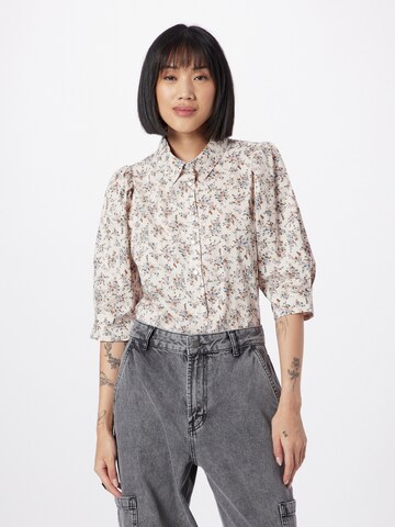 Lollys Laundry Bluse 'Bono' in Beige: Vorderseite