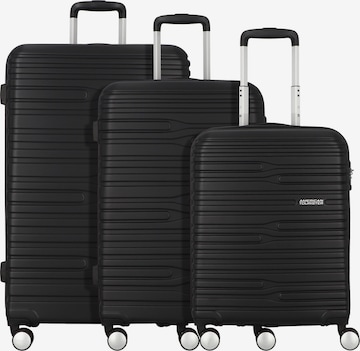 Set di valigie 'Wavestream' di American Tourister in nero: frontale