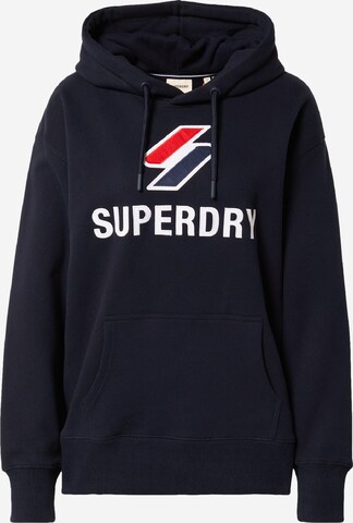 Superdry Sweatshirt 'Stacked' in Blauw: voorkant