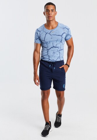 Leif Nelson Slimfit Shorts 'LN-8299' in Blau