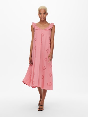 ONLY Letné šaty 'IRMA' - ružová: predná strana