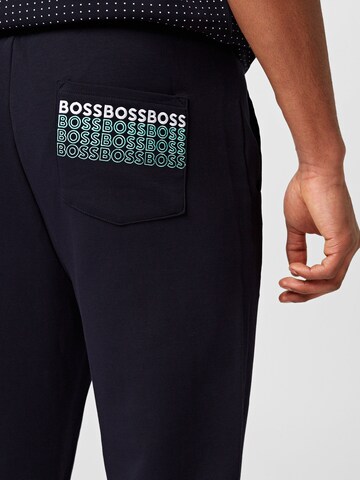 BOSS Green - Tapered Calças 'Hadiko 1' em azul