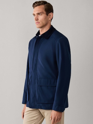 Hackett London Between-Seasons Coat in Blue