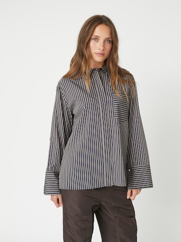 co'couture Blouse 'Fina' in Zwart: voorkant