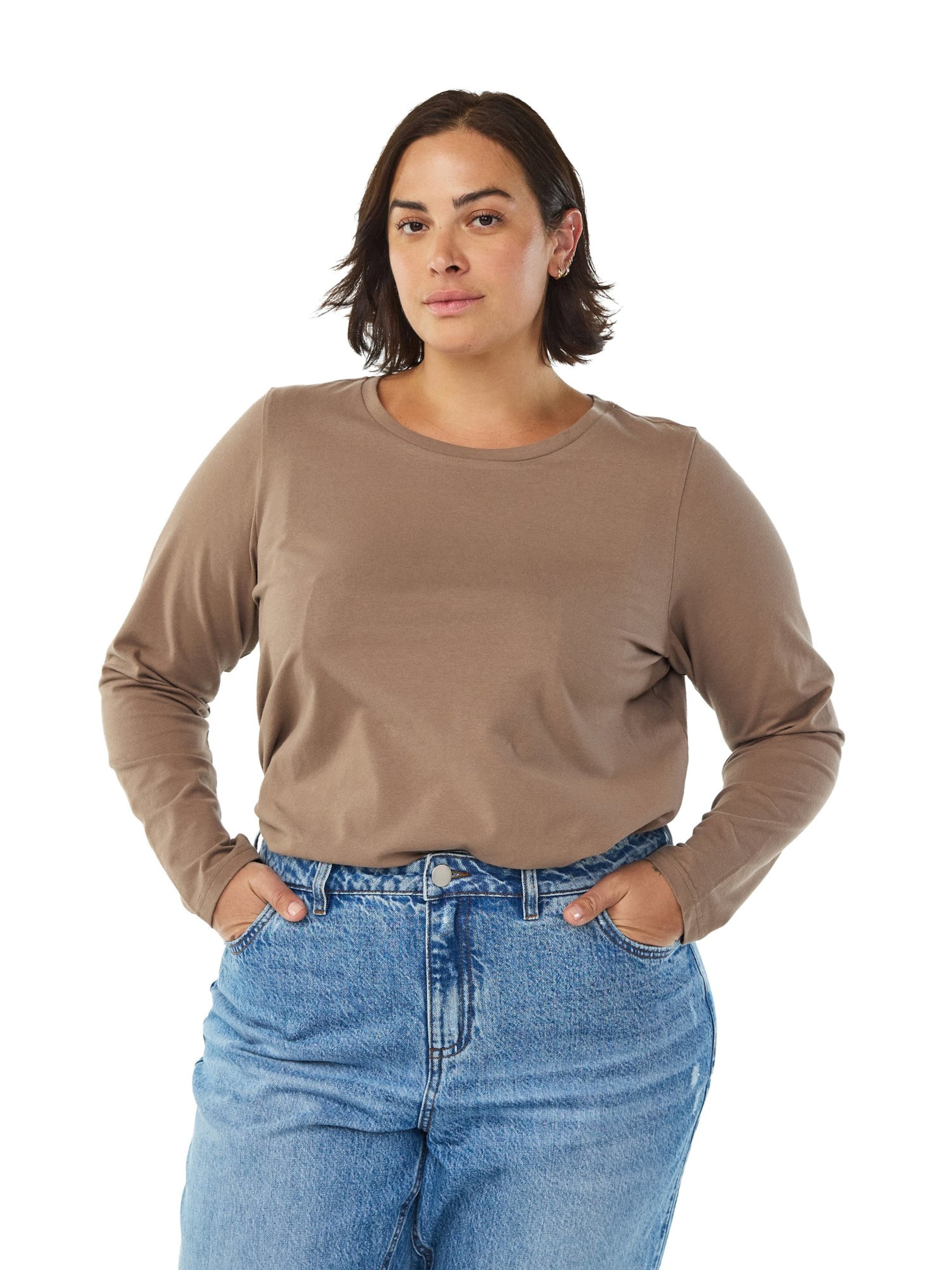 Zizzi Blouse in Brown