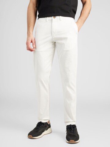 SELECTED HOMME - Slimfit Calças chino 'Miles Flex' em branco: frente