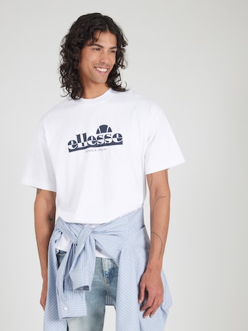 ELLESSE Shirt 'Plerica' in Wit: voorkant