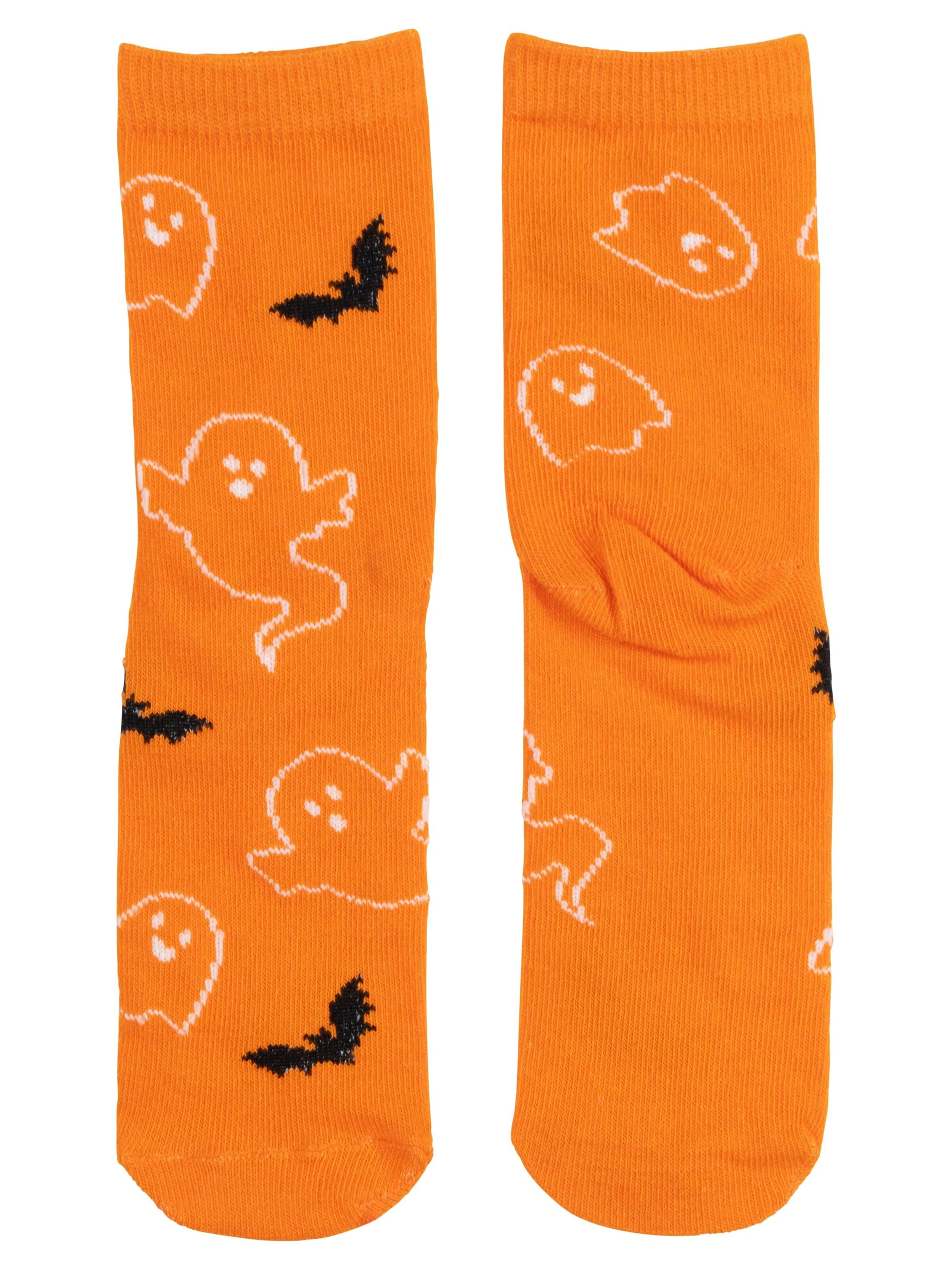 United Labels Socken 'Halloween Fledermaus Geist'‌‌‌‌‌‌ in Orange