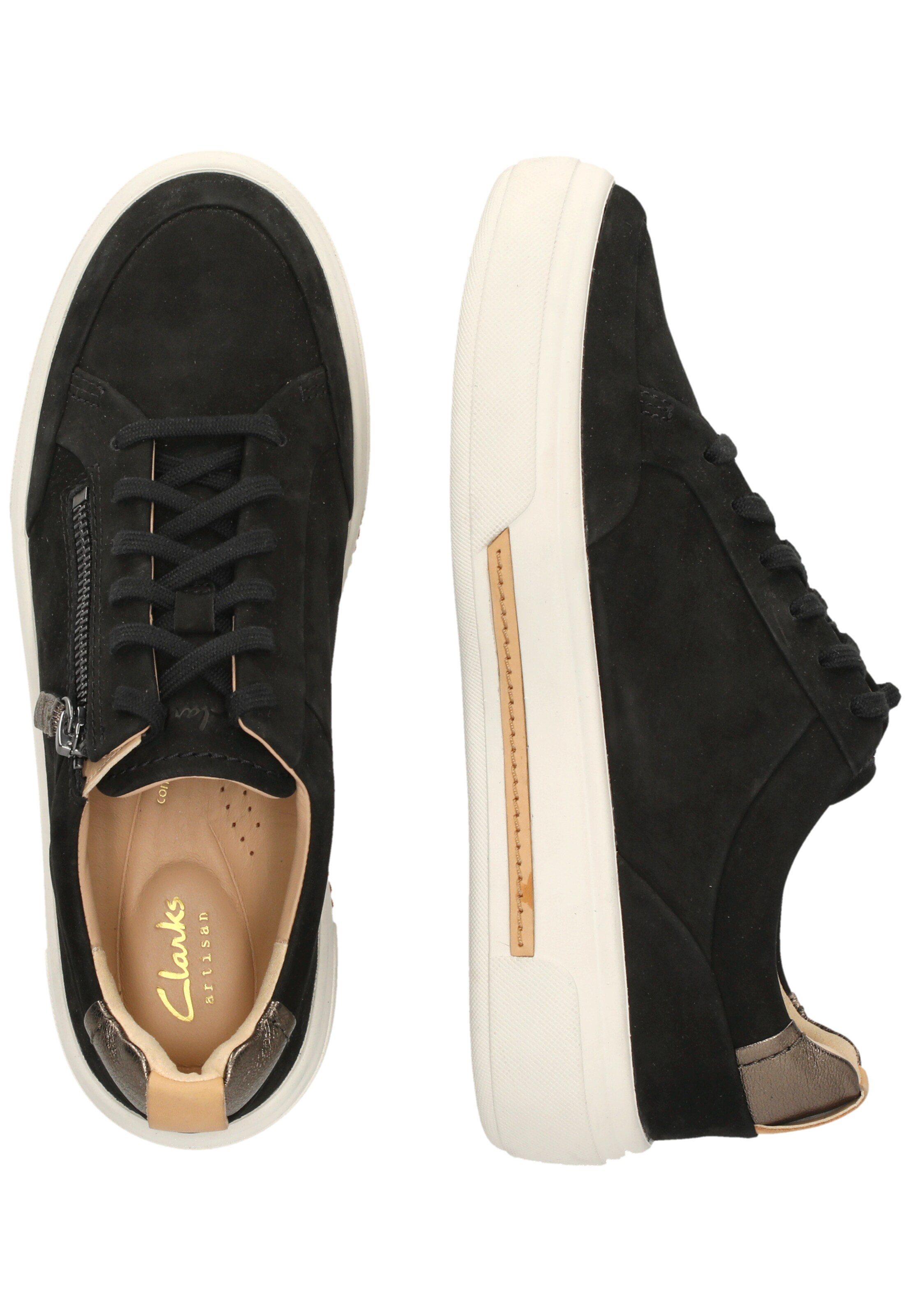 CLARKS Platform trainers 'Hollyhock Zip' in Black