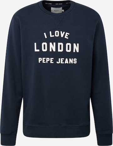 Pepe Jeans Mikina – modrá: přední strana