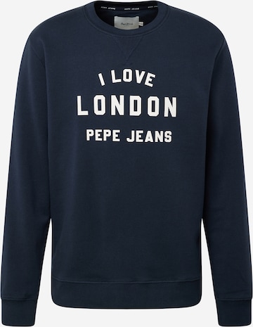 Pepe Jeans Sweatshirt i blå: framsida
