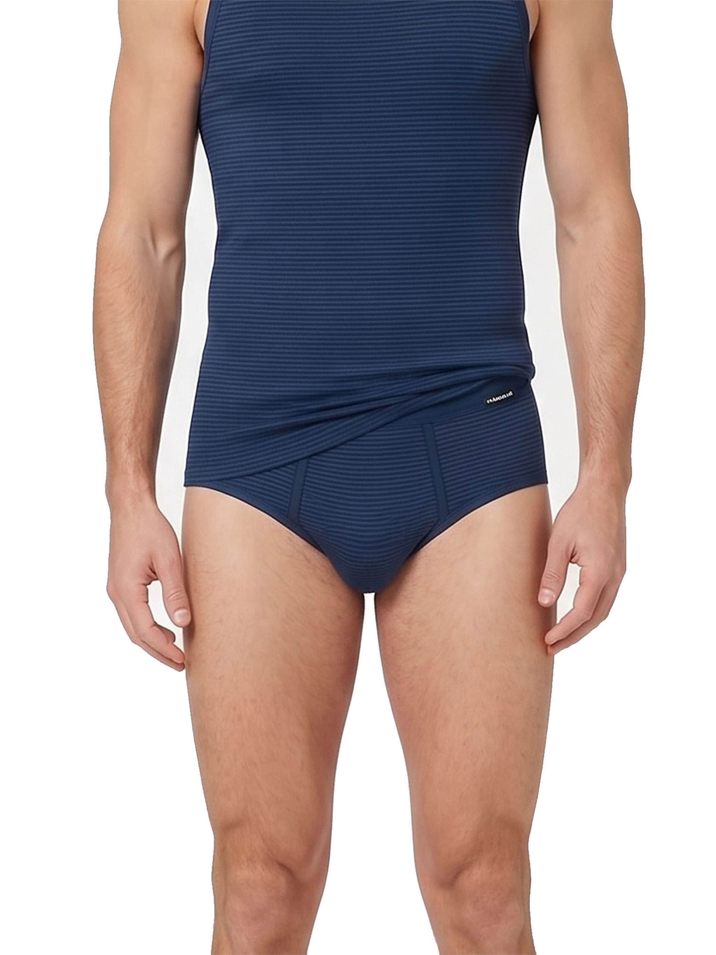 Ammann Panty 'Jeans Feinripp' in Blue