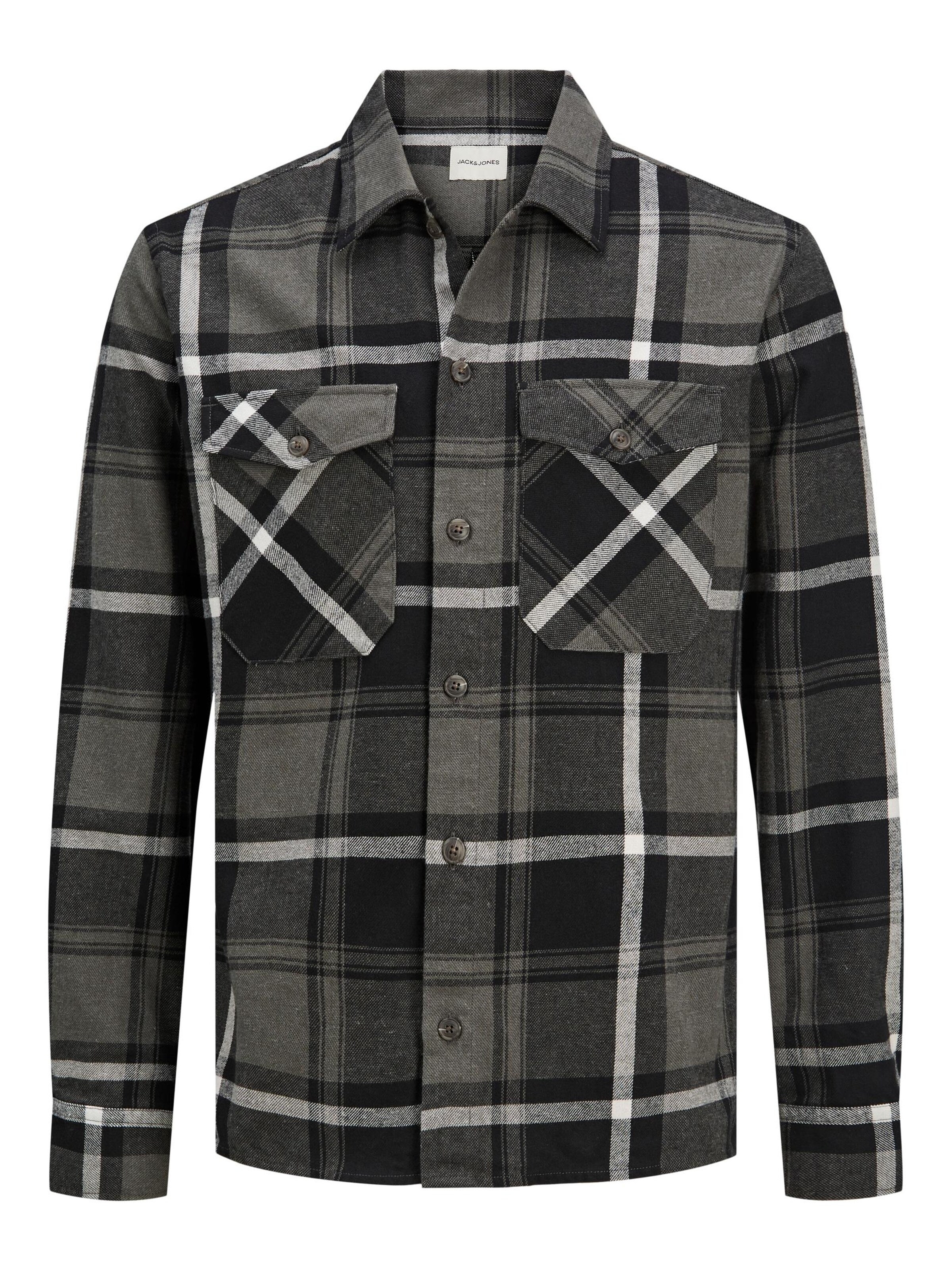 JACK & JONES Rovný strih Košeľa 'Jay' - Sivá: predná strana