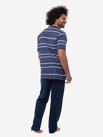 Ammann Pyjama kort 'Night & Home Cotton' in Blauw