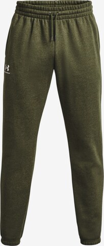 Pantalon de sport 'Essential' UNDER ARMOUR en vert : devant