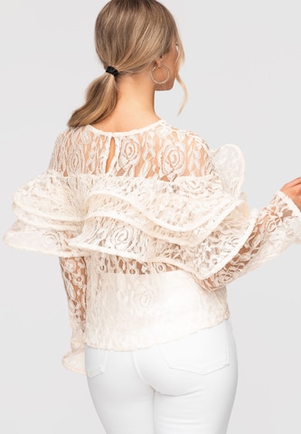 Ombre Bluse in Beige