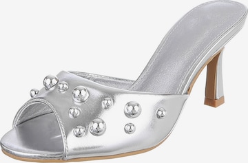 Ital-Design Pantolette in Silber: Vorderseite