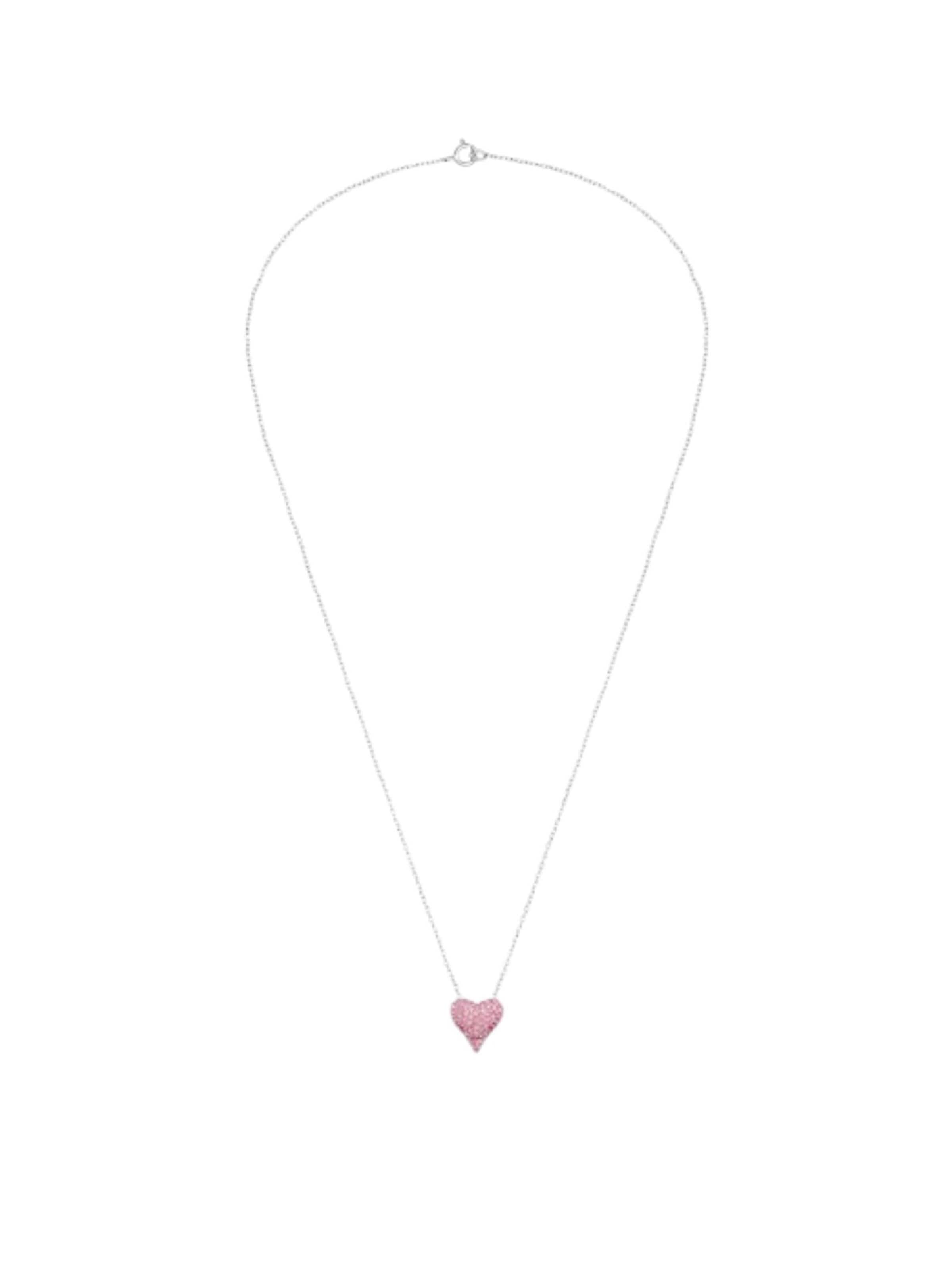 Maxte Kette 'Heart Childrens Sterling Silver Necklace'‌ in Pink: Vorderseite