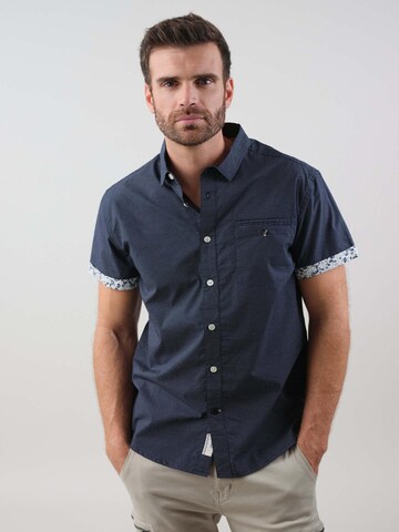 Deeluxe Regular fit Overhemd 'MAYORCA' in Blauw: voorkant