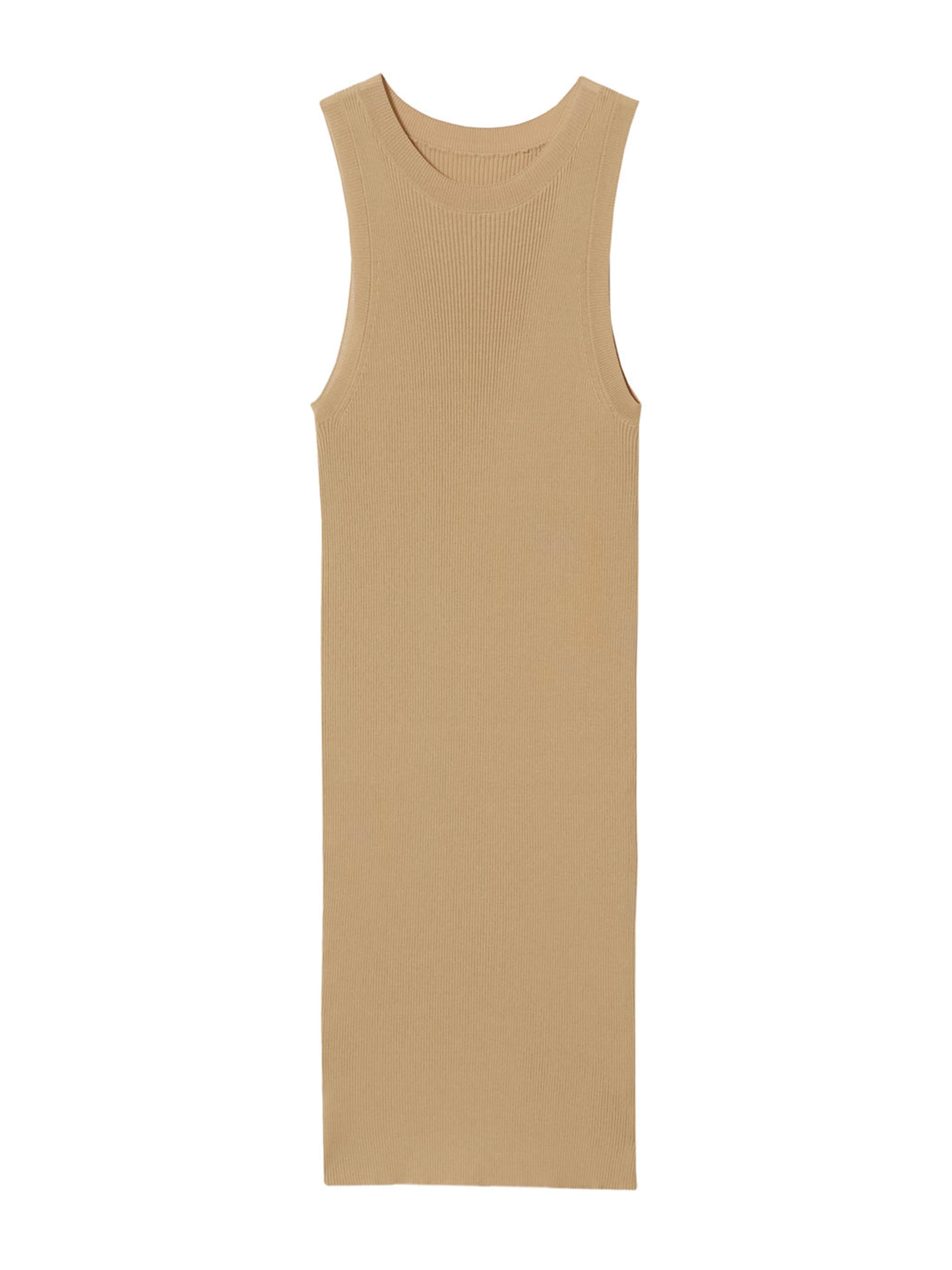 MANGO Knit dress 'Karl' in Beige: front