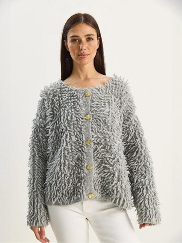 Bianco Lucci Gebreid vest in Grijs: voorkant