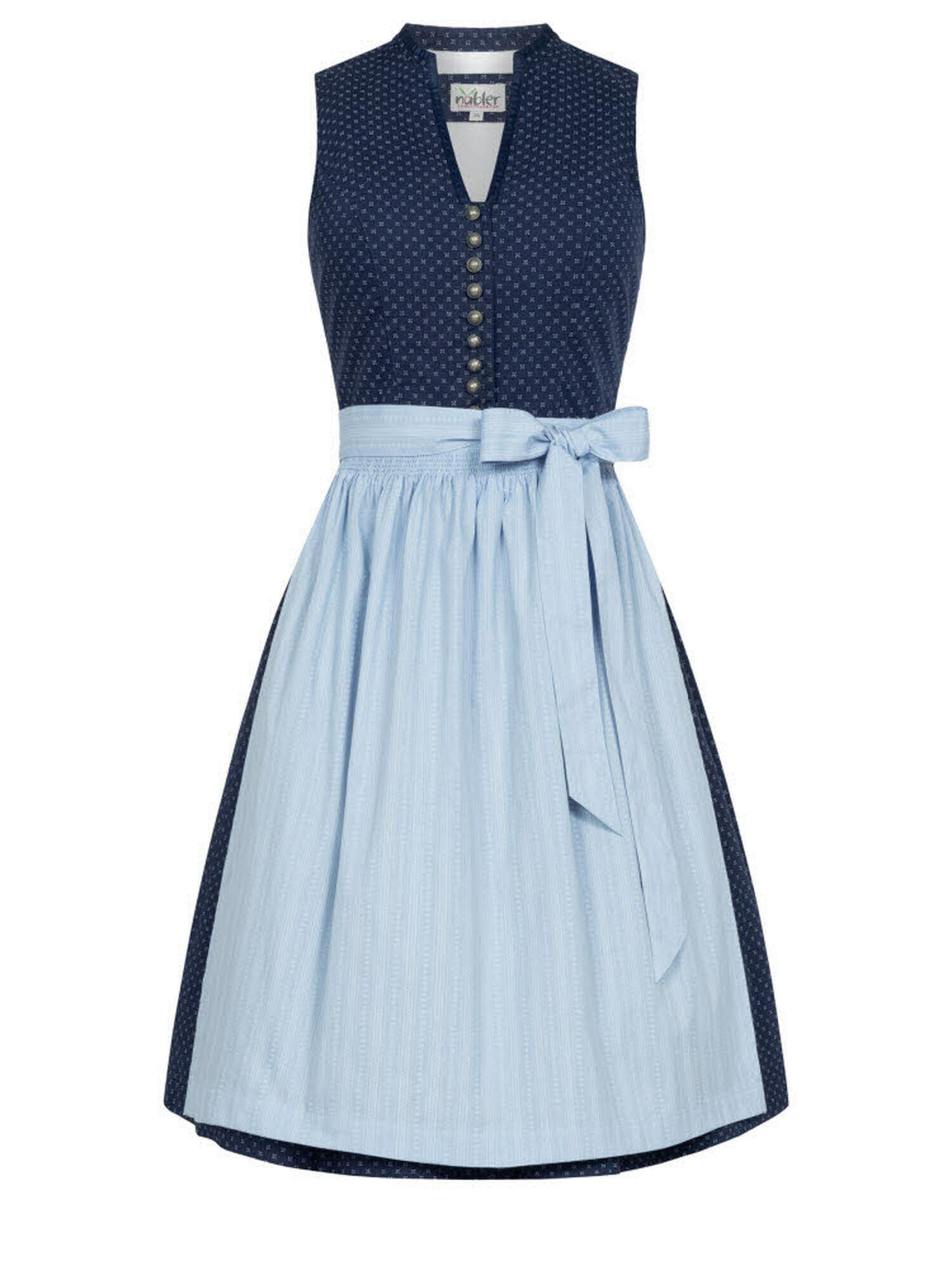 Trachtenhof Nübler Dirndl 'Dirndl Midi Florence'‌‌‌‌‌‌‌ in Blau: Vorderseite